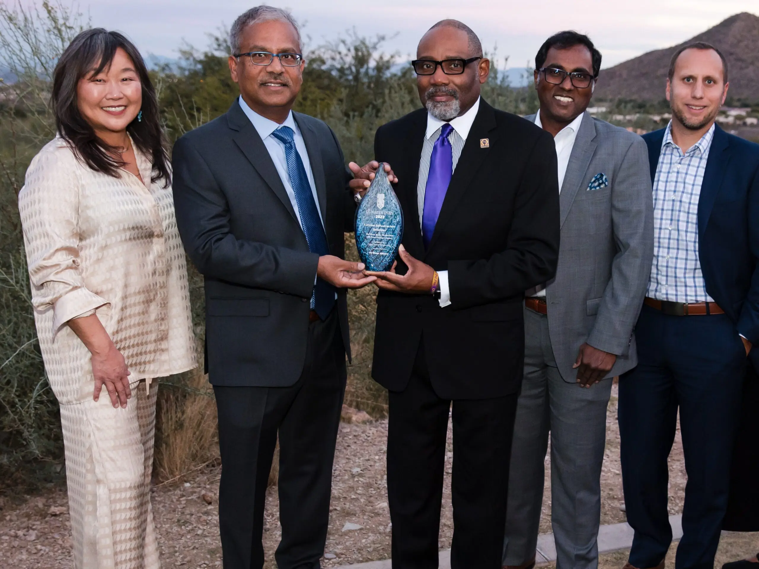 Team accepting One Water Summet US Water Prize